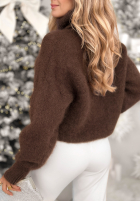 Svetr z golfem Fireplace Stories čokoládový