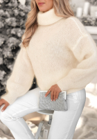 Svetr z golfem Fireplace Stories ecru