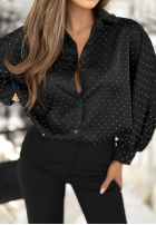 Košile z kryształkami Crystal Brilliance černá