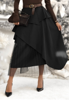 Plisowana Sukně z paskiem Change You Wish černá