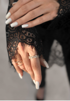 Prstýnek z cyrkoniami i perłami Blinked zlatý