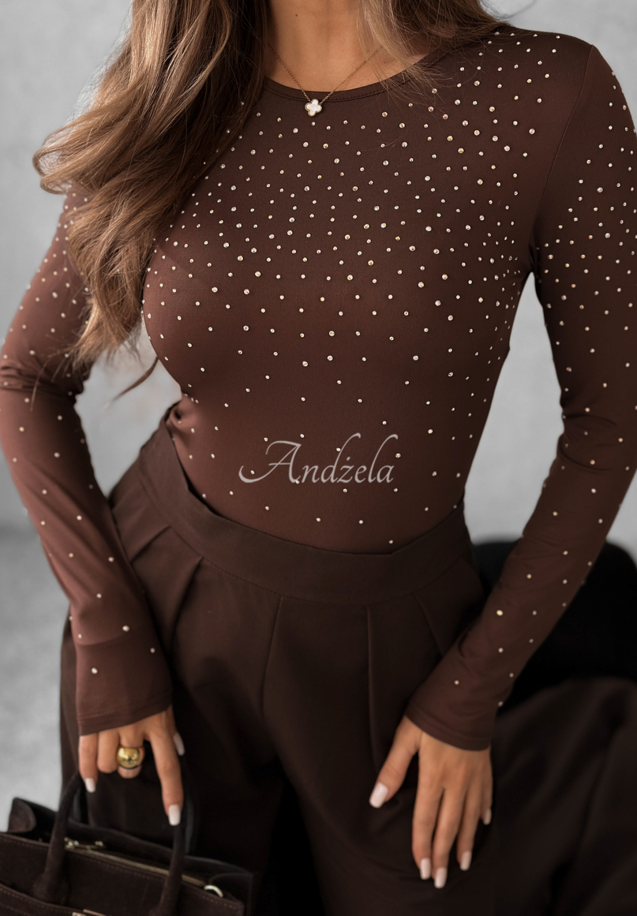 Body s krystalky Crystal Dawn čokoládové