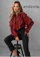 Košile z falbankami Majestic Dreams vínová