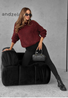 Svetr Cuddly Companion vínový