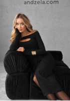 Kopertowa Šaty z wycięciem Morelli černá