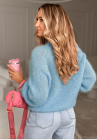 Moherowy Svetr Warm Hug blankytný