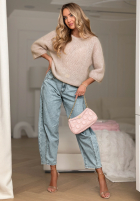 Moherowy Svetr Give Me Space béžový