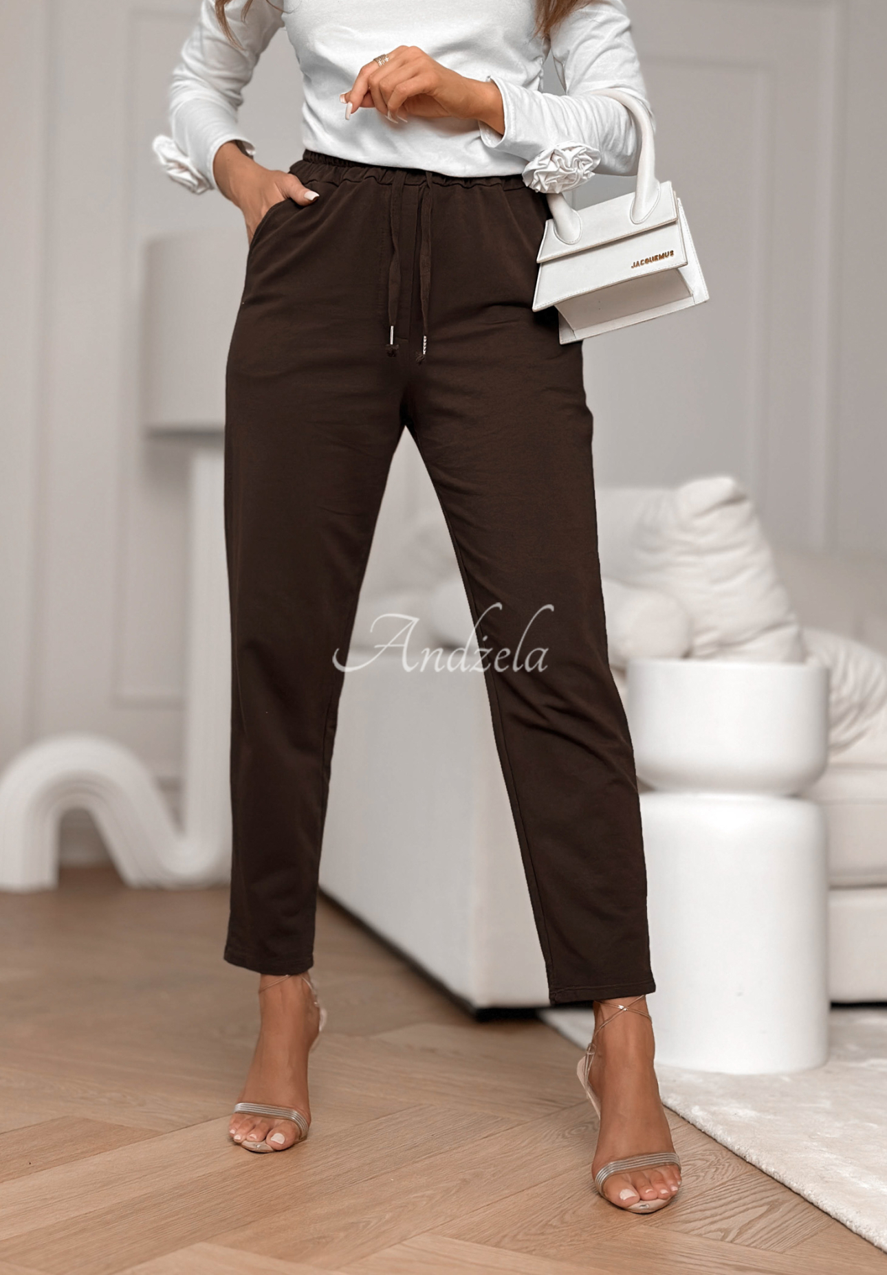 Bavlněné tepláky LA California Star čokoládové