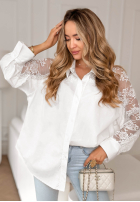 Košile z koronką Touch of Lace Bílá