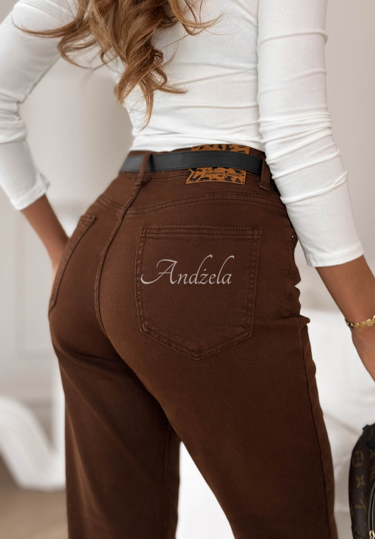 Džíny baggy fit Follow My Steps čokoládové