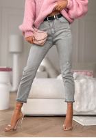 Kalhoty džínové  z paskiem Not Even Close šedé