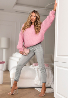 Kalhoty džínové  z paskiem Not Even Close šedé