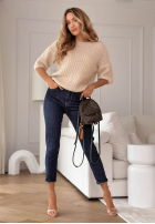 Kalhoty džínové  z paskiem Thought About It granátové