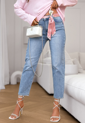 Dž&iacute;ny mom fit s p&aacute;skem Real For You modr&eacute;