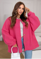 Krátká Bunda sherpa kożuszek April Feels růžová