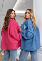 Krátká Bunda sherpa kożuszek April Feels růžová