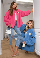 Krátká Bunda sherpa kożuszek April Feels modrá