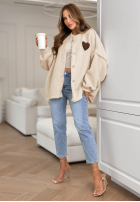Krátká Bunda sherpa kożuszek April Feels béžová