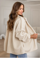 Krátká Bunda sherpa kożuszek April Feels béžová