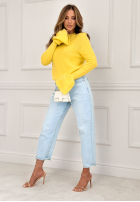 Miękki Svetr z szerokimi rękawkami Spring Smoothie žlutá