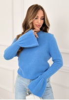 Miękki Svetr z szerokimi rękawkami Spring Smoothie blankytný