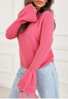 Miękki Svetr z szerokimi rękawkami Spring Smoothie růžový