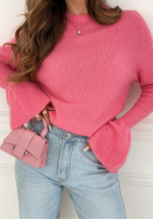 Miękki Svetr z szerokimi rękawkami Spring Smoothie růžový