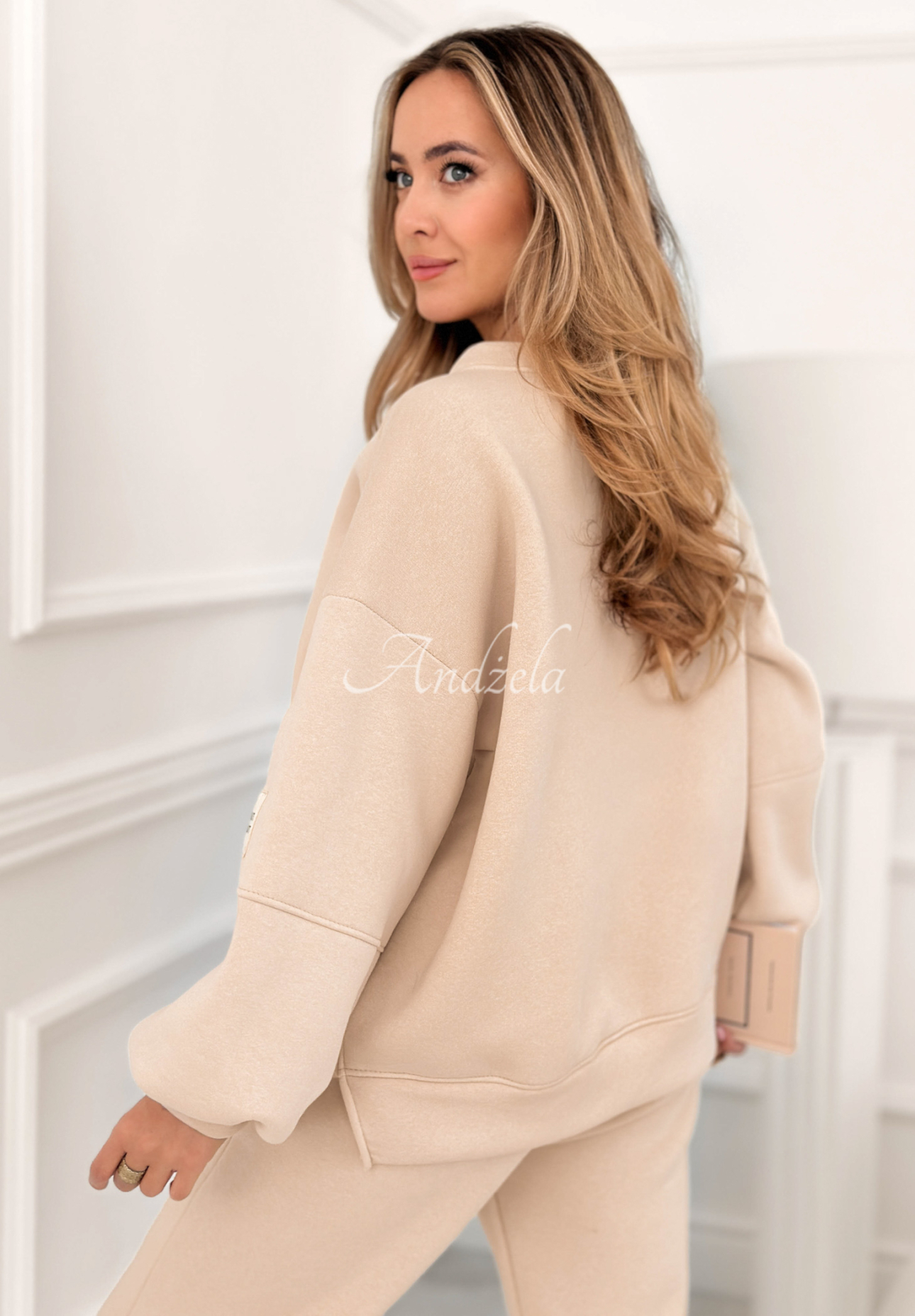 Bavlněná tepláková souprava Fits Me Perfectly béžový