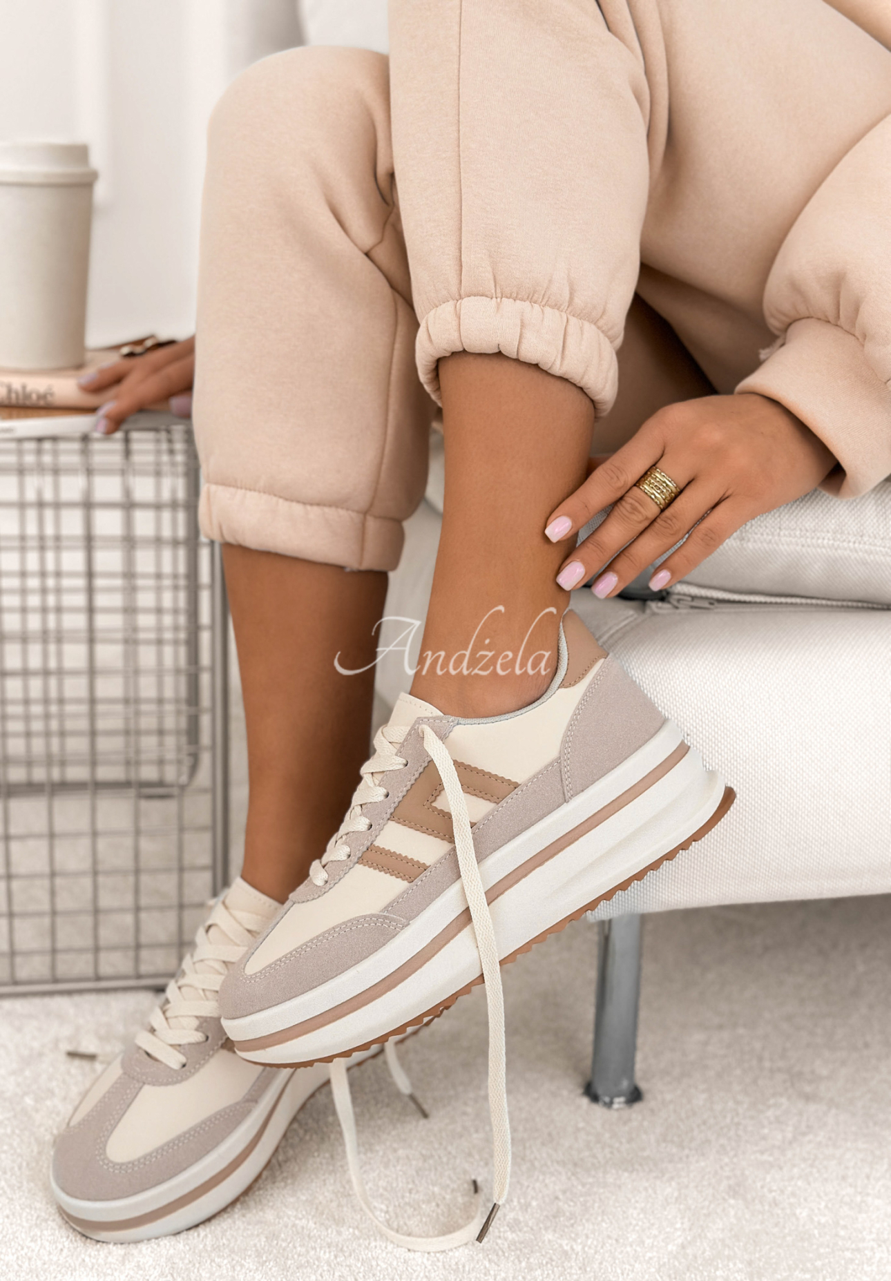 Tenisky Not Going Anywhere béžové