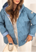 Krátká Prošívaná Bunda s kapucí Springtime Starts blankytná