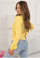 Bawełniana Halenka z różami Come With Me žlutá