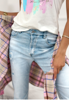 Kalhoty džínové  z przetarciami Last Spring světle modré