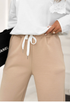 Kalhoty dresowe masełko Comfy & Trendy béžové