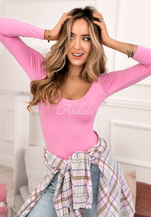 Body s dlouh&yacute;m ruk&aacute;vem New Outfits růžov&eacute;