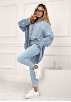 džínová Košile w serduszka Sweet Little Hearts světle modrá