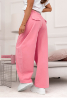 Kalhoty dresowe wide leg The Game Changed růžové