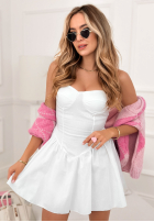 Rozkloszowana Šaty mini na ramiączkach Salty But Sweet Bílá