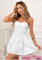 Rozkloszowana Šaty mini na ramiączkach Salty But Sweet Bílá