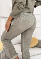 materiálové Kalhoty z cekinami Perfectly Imperfect šedé