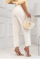 materiálové Kalhoty Cigaretky  masełko Charm City  ecru