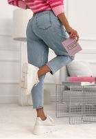 Kalhoty džínové  z gumką pasu Don’t Even Ask modré