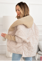 Bunda oversize s kapucí Sancha světle béžový