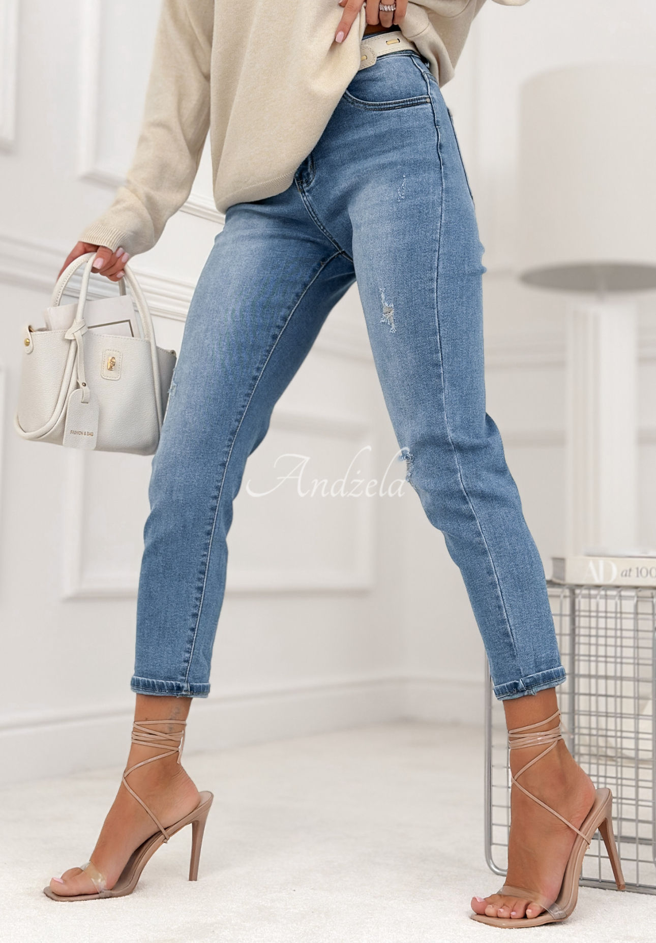 Skinny džíny Blessed With Energy světle modré