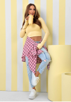 Krátká Halenka longsleeve New Outfits žlutá