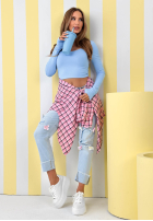 Krátká Halenka longsleeve New Outfits blankytná