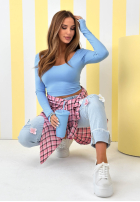 Krátká Halenka longsleeve New Outfits blankytná