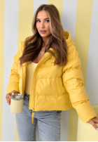 Prošívaná Bunda s kapucí Must Believe žlutá
