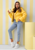 Prošívaná Bunda s kapucí Must Believe žlutá