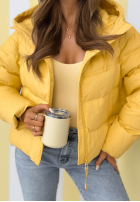 Prošívaná Bunda s kapucí Must Believe žlutá