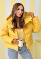 Prošívaná Bunda s kapucí Must Believe žlutá